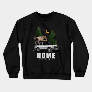 Home is where you park it Land Cruiser - White Crewneck Sweatshirt